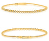 ESTATE .30CT DIAMOND 14KT YELLOW GOLD 3D CLASSIC ROUND TENNIS BANGLE BRACELET