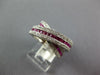 2.04CT DIAMOND & AAA RUBY 14KT WHITE GOLD 3D PRINCESS & ROUND INFINITY LOVE RING