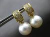 .43CT DIAMOND & AAA SOUTH SEA PEARL 18KT YELLOW GOLD MULTI ROW HANGING EARRINGS
