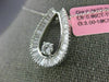 ESTATE 1.10CT DIAMOND 18KT WHITE GOLD ROUND & BAGUETTE HORSE SHOE LUCKY PENDANT