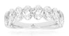 LARGE 2.85CT DIAMOND 14K WHITE GOLD OVAL SHARED PRONG SEMI ETERNITY WEDDING RING