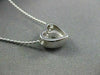 ESTATE .17CT HEART DIAMOND SOLITARE 14KT WHITE GOLD PENDANT G VS W/ CHAIN # 6984