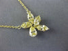 ESTATE GIA 1.57CT WHITE & FANCY YELLOW DIAMOND 18KT YELLOW GOLD FLOWER NECKLACE