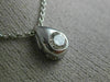 ESTATE .27CT DIAMOND 14KT WHITE GOLD SOLITAIRE TEAR DROP BEZEL FLOATING PENDANT