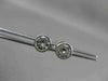 ANTIQUE .63CT ROUND BEZEL DIAMOND 14KT WHITE GOLD STUD EARRINGS 5mm UNIQUE #7837