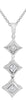 .77CT DIAMOND 14KT WHITE GOLD PRINCESS CLASSIC JOURNEY 3 STONE FLOATING PENDANT