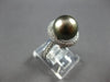 WIDE .44CT DIAMOND & AAA TAHITIAN PEARL 14K WHITE GOLD 3D CLASSIC SOLITAIRE RING