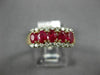 ESTATE 1.30CT DIAMOND & AAA OVAL RUBY 14KT YELLOW GOLD WEDDING ANNIVERSARY RING