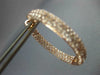 LARGE 6.08CT PINK DIAMOND 18KT ROSE GOLD MULTI ROW INSIDE OUT 3D HOOP EARRINGS