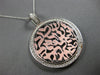 LARGE .75CT DIAMOND 14KT WHITE GOLD 3D SHEMA ISRAEL ROUND FLOATING PENDANT 27714