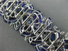 ESTATE MASSIVE 127.56CT DIAMOND & TANZANITE 18KT WHITE GOLD MULTI SHAPE BRACELET
