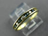 ESTATE .18CT DIAMOND & SAPPHIRE 14KT YELLOW GOLD CHANNEL ANNIVERSARY RING #18545