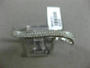 ESTATE LARGE .50CT ROUND DIAMOND 14KT WHITE GOLD 3D DOUBLE RING WAVE FUN RING
