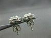 ESTATE 2.14CT DIAMOND 14KT WHITE GOLD 3D HALO FILIGREE CLUSTER EARRINGS #22148
