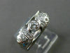 ANTIQUE .60CT OLD MINE ROUND DIAMOND 14KT WHITE GOLD BEZEL PROMISE RING #21535