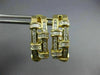 ESTATE WIDE .75CT DIAMOND 14KT 2 TONE GOLD 3D ROUND & PRINCESS CLIP ON EARRINGS