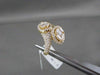 ANTIQUE WIDE DESIGNER 1.94CT DIAMOND 18KT Y GOLD RING