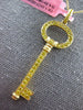 LARGE 1.01CT FANCY YELLOW DIAMOND 18KT YELLOW GOLD 3D KEY TO YOUR HEART PENDANT