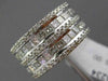 ESTATE LARGE 2.49CT DIAMOND 14K WHITE GOLD 3D MULTI ROW WEDDING ANNIVERSARY RING