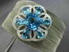 WIDE 9.33CT DIAMOND & AAA BLUE TOPAZ 14KT GOLD & STAINLESS STEEL BANGLE BRACELET