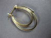 ESTATE .24CT DIAMOND 14K 2 TONE GOLD 3D TRIPLE HOOP OVAL HANGING EARRINGS #27157