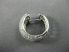 ESTATE LARGE & WIDE 2.59CT DIAMOND 18KT WHITE GOLD 3D MULTI ROW HUGGIE EARRINGS