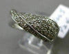ESTATE .60CT DIAMOND 14KT WHITE GOLD 3D DOUBLE SIDED X LOVE RING 8mm WIDE
