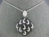 ESTATE LARGE 3.04CT WHITE & BLACK DIAMOND 18KT WHITE GOLD CLASSIC SQUARE PENDANT