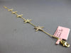 LARGE .78CT DIAMOND 14KT YELLOW GOLD MULTI STAR BY THE YARD LOVE TENNIS BRACELET
