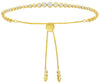 1.05CT DIAMOND 14KT YELLOW GOLD 3D ROUND CLASSIC GRADUATING ADJUSTABLE BRACELET