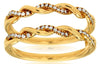 0.20CT DIAMOND 14KT YELLOW GOLD 3D CLASSIC ROPE INSERT WEDDING ANNIVERSARY RING