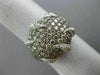 ESTATE LARGE 3.50CT WHITE & CHOCOLATE FANCY DIAMOND 14K WHITE GOLD 3D FLAME RING