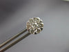 ESTATE LARGE .99CT DIAMOND 14KT WHITE GOLD 3D CLUSTER INVISIBLE STUD EARRINGS