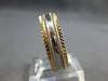 ESTATE WIDE HANDCRAFTED 14KT 2 TONE GOLD SOLID WEDDING ANNIVERSARY RING #28022