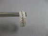 .95CT DIAMOND 18K WHITE GOLD ROUND & BAGUETTE 3 ROW HUGGIE HOOP HANGING EARRINGS