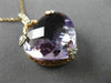 LARGE 10.15CT DIAMOND & AAA AMETHYST 14K WHITE & ROSE GOLD HEART PENDANT #226473