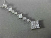 ESTATE LONG .56CT DIAMOND 18K WHITE GOLD CLASSIC JOURNEY INVISIBLE PENDANT 19808