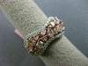 ESTATE 3.73CT DIAMOND 18K WHITE & ROSE GOLD 3D INFINITY WEDDING ANNIVERSARY RING