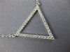 ESTATE .32CT DIAMOND 18KT WHITE GOLD 3D CLASSIC OPEN TRIANGLE FUN NECKLACE