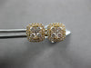 .68CT DIAMOND 18KT YELLOW GOLD 3D CLASSIC INVISIBLE SQUARE HALO STUD EARRINGS
