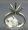 ESTATE PLATINUM CLASSIC ROUND SIX PRONG SEMI MOUNT ENGAGEMENT RING #26979