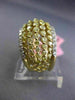 LARGE 3.12CT WHITE & FANCY YELLOW DIAMOND 18KT TWO TONE GOLD 3D ANNIVERSARY RING