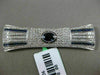 ESTATE LARGE 2.90CT DIAMOND & AAA SAPPHIRE 18KT WHITE GOLD 3D BOW TIE BROOCH PIN