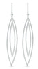 ESTATE LARGE 2.20CT DIAMOND 18KT WHITE GOLD CLASSIC DOUBLE LEAF HANGING EARRINGS