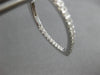 .72CT DIAMOND 18KT WHITE GOLD CLASSIC INSIDE OUT OVAL HOOP FUN HANGING EARRINGS