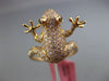ESTATE 1.05CT PINK & BLACK DIAMOND 18KT ROSE GOLD 3D CLASSIC HAPPY FROG FUN RING