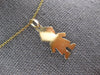 ESTATE 14KT YELLOW GOLD 3D ENGRAVABLE BABY BOY CHARM FLOATING PENDANT #27415