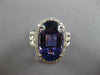 EXTRA LARGE 9.47CT DIAMOND & AAA TANZANITE 18KT WHITE GOLD OVAL ENGAGEMENT RING