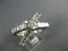 LARGE 2.10CT DIAMOND 14K WHITE GOLD ROUND & BAGUETTE CRISS CROSS ENGAGEMENT RING