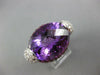 LARGE 20.53CT DIAMOND & AAA PINK SAPPHIRE & AMETHYST 14KT WHITE GOLD FUN RING